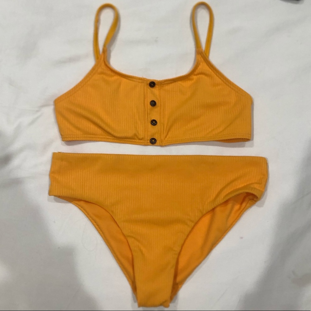 Tillys orange button bikini